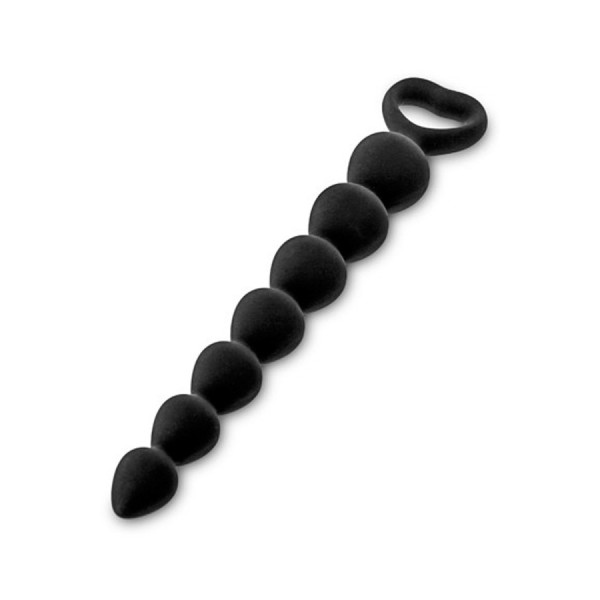 Chapelet plug anal noir 18cm 